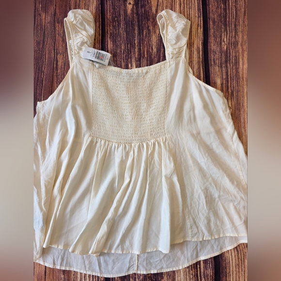 Torrid Plus Size 4X Challis Corset Top Ivory dew Smocked Back New w/ Tags - Picture 4 of 12